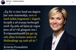 Gagnrýndir fyrir að slíta orð Kristrúnar úr samhengi